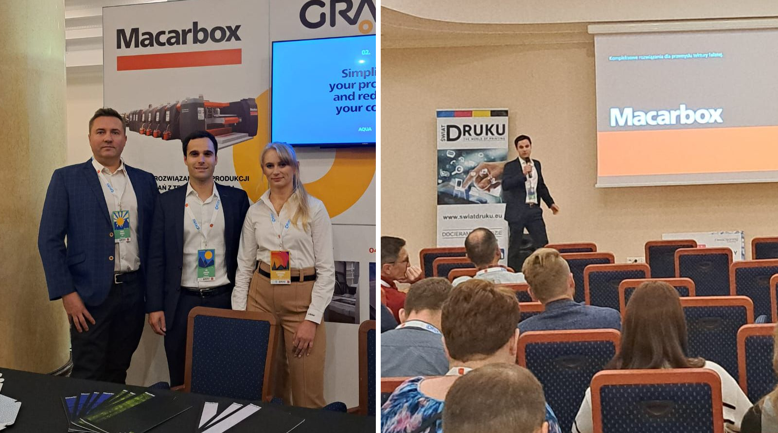 Macarbox no Congresso Anual de Papelão Ondulado “Świat Druku” em Karpacz, Polônia